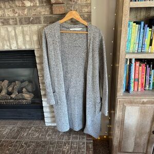 Athleta Gray Open-Front Women's Wool Sweater